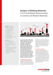 Analysis of Building Materials: C/S/Cl and Metals Determination in Cement and Related Materials (EN)